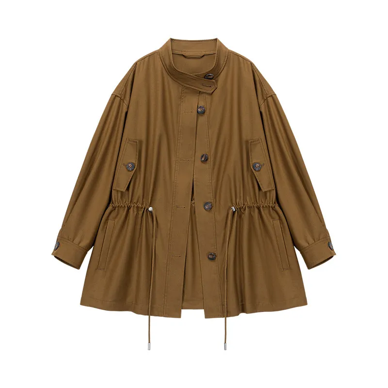 Spring and Autumn European Women's Windbreaker Jacket Commuter Loose Casual Single Breasted Windbreaker Jacket
Spring and Autumn European Women's Windbreaker Jacket Commuter Loose Casual Single Breasted Windbreaker Jacket