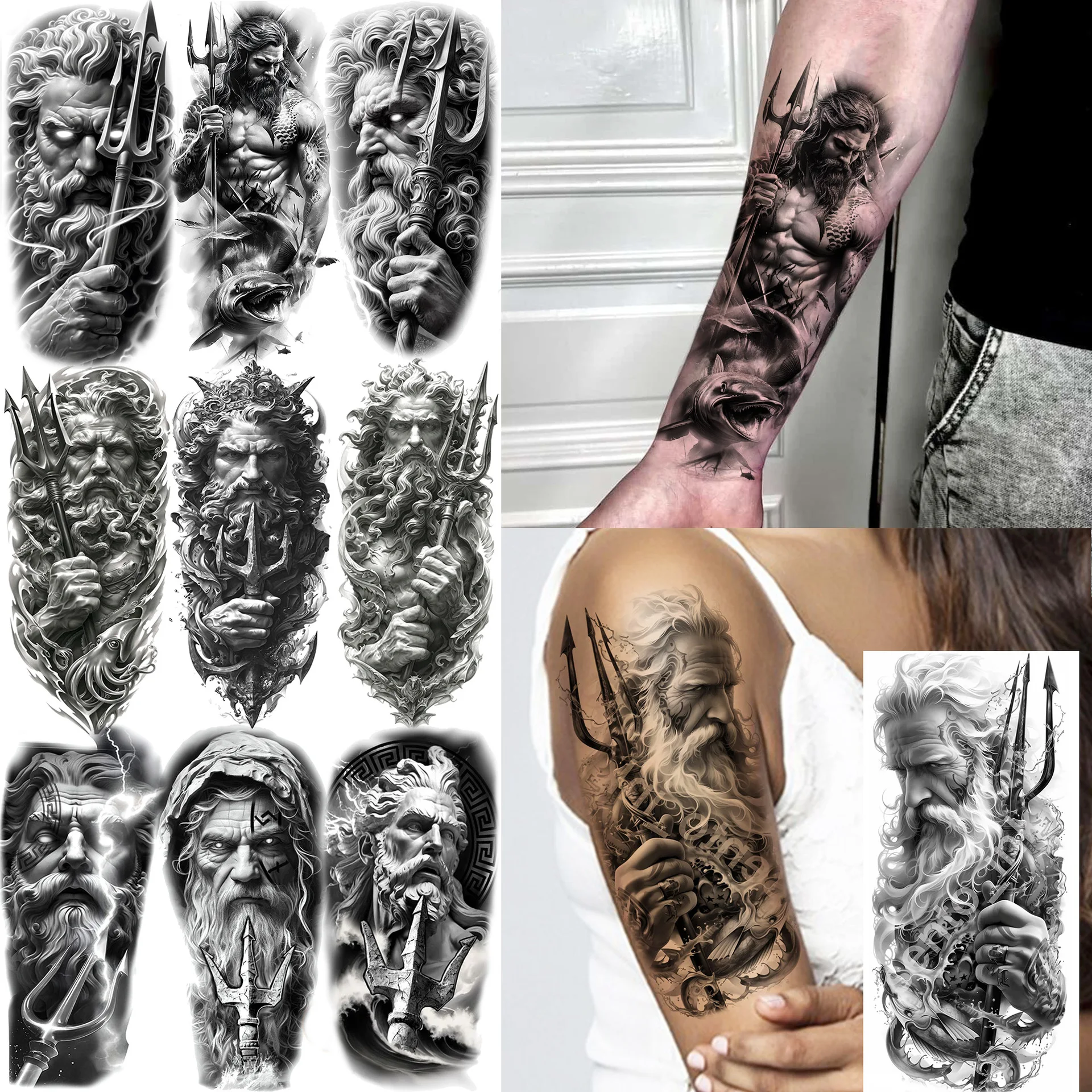Waterproof Zeus Realistic Tattoo Stickers Premium Long Lasting Non Toxic Durable High Quality Easy Apply for Arm Calf
Waterproof Zeus Realistic Tattoo Stickers Premium Long Lasting Non Toxic Durable High Quality Easy Apply for Arm Calf