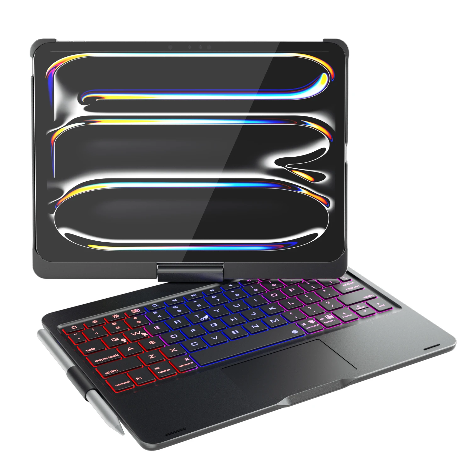 Rotating iPad A16 keyboardcase for iPad 7/8/9/10 air pro11 with mouse pad, 7 Colors Backlight tablet accessories stand
Rotating iPad A16 keyboardcase for iPad 7/8/9/10 air pro11 with mouse pad, 7 Colors Backlight tablet accessories stand