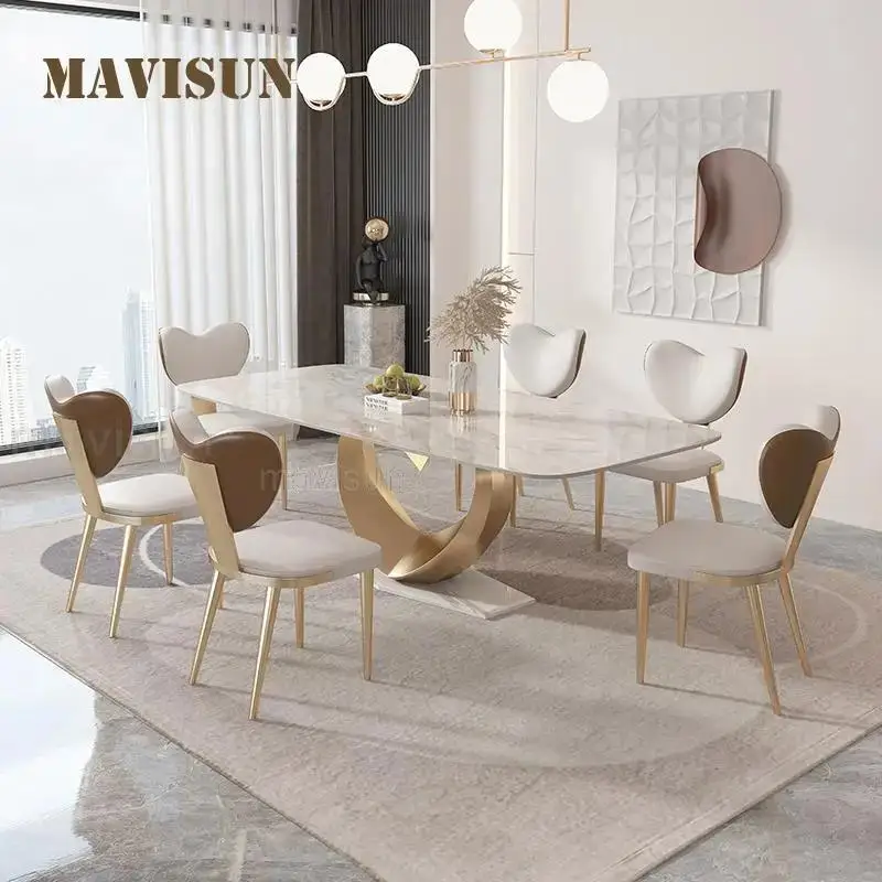 Italian Style Dining Tables And Chairs Set Modern Simple Rectangular Small Apartment Home Furniture Luxury Marble Kitchen Table
Italian Style Dining Tables And Chairs Set Modern Simple Rectangular Small Apartment Home Furniture Luxury Marble Kitchen Table