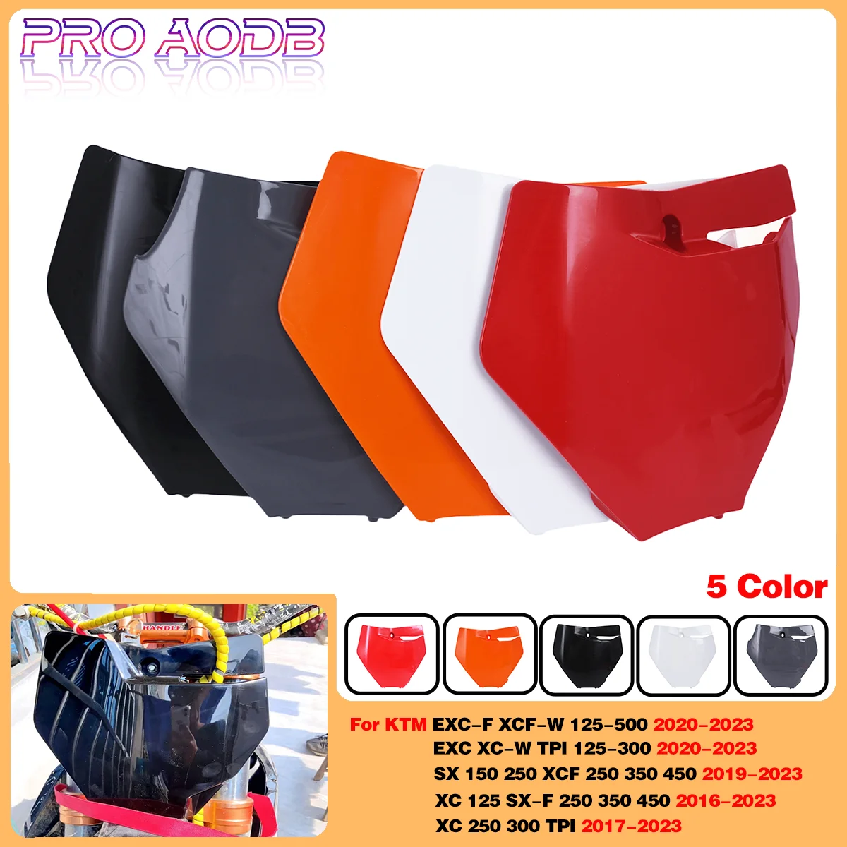 For KTM Motocross Front Number Plate Plastic Cover XC XCF XCW XCF-W SX SXF EXC EXCF TPI 125-500cc 2016-2023 Enduro Dirt Pit Bike
For KTM Motocross Front Number Plate Plastic Cover XC XCF XCW XCF-W SX SXF EXC EXCF TPI 125-500cc 2016-2023 Enduro Dirt Pit Bike