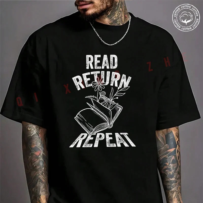 Read Return Repeat Librari Motorcycle Men's Fashion T-shirt Cotton Casual Summer Comfortable Short Sleeve Tops
Read Return Repeat Librari Motorcycle Men's Fashion T-shirt Cotton Casual Summer Comfortable Short Sleeve Tops