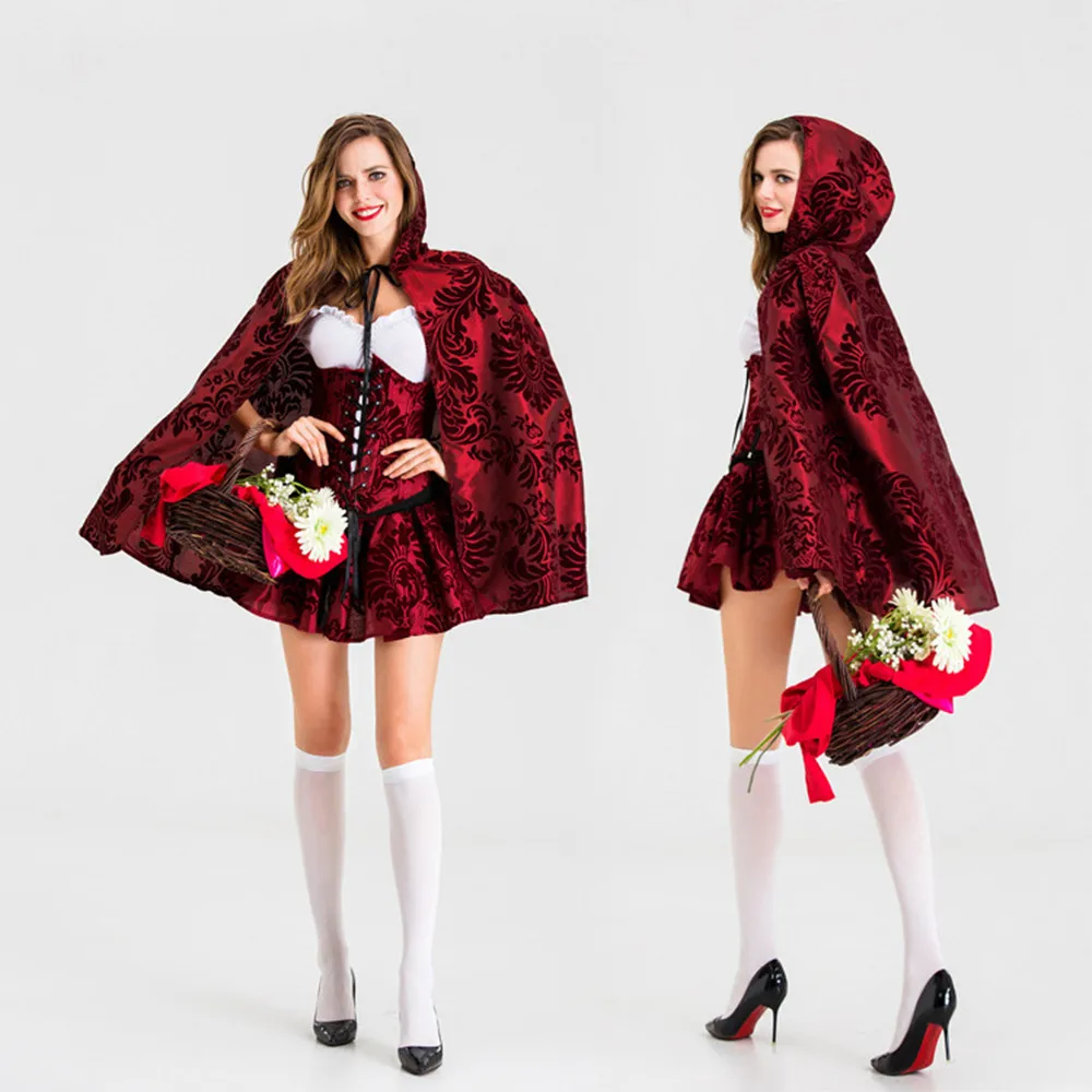 Halloween Ester Costume for Women Ladies Little Red Hat Riding Hooded Cosplay Fantsia Christmas Party Dress Carnival Outfits XXL
Halloween Ester Costume for Women Ladies Little Red Hat Riding Hooded Cosplay Fantsia Christmas Party Dress Carnival Outfits XXL
