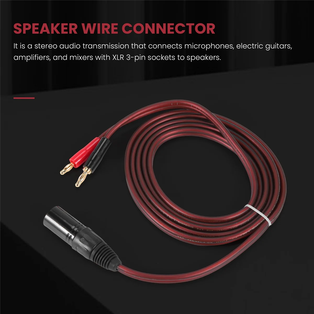 GZMO XLR to Banana Speaker Cable,XLR 3 Pin Male to Dual Banana Plugs Audio Cable, Gold-Plated 4mm Plug to XLR3 Pro HiFi
GZMO XLR to Banana Speaker Cable,XLR 3 Pin Male to Dual Banana Plugs Audio Cable, Gold-Plated 4mm Plug to XLR3 Pro HiFi