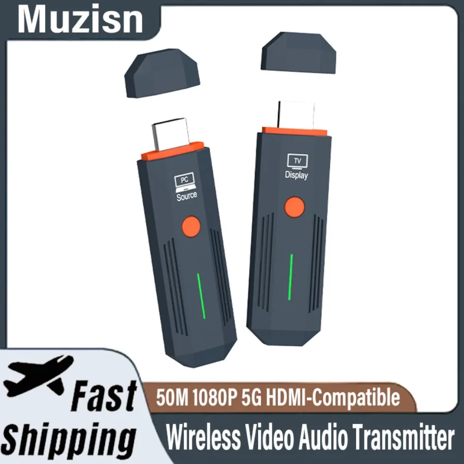 50M 1080P 5G HDMI-Compatible Wireless Video Audio Transmitter Receiver Wireless Display Adapter From PC to Projector & Monitor
50M 1080P 5G HDMI-Compatible Wireless Video Audio Transmitter Receiver Wireless Display Adapter From PC to Projector & Monitor