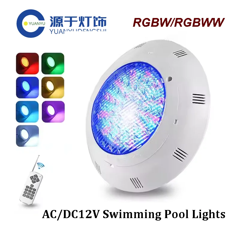 RGBW/RGBWW LED Swimming Pool Lights AC/DC12V 24W IP68 Waterproof Lamp with 18Keys Remote Controller for pool party
RGBW/RGBWW LED Swimming Pool Lights AC/DC12V 24W IP68 Waterproof Lamp with 18Keys Remote Controller for pool party