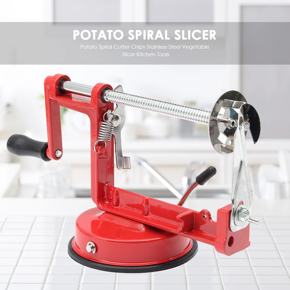 Kitchen Tool Potato Spiral Chips Stainless Steel Vegetables Fruit Cutter Slicer Economic Family's Necessary Cutting Artifact
Kitchen Tool Potato Spiral Chips Stainless Steel Vegetables Fruit Cutter Slicer Economic Family's Necessary Cutting Artifact