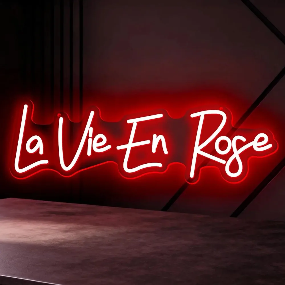 La Vie En Rose Neon Sign Acrylic LED Neon Light Game Room for Business Shop Snack Party Wall Decor Birthday Gift Dimmable USB
La Vie En Rose Neon Sign Acrylic LED Neon Light Game Room for Business Shop Snack Party Wall Decor Birthday Gift Dimmable USB