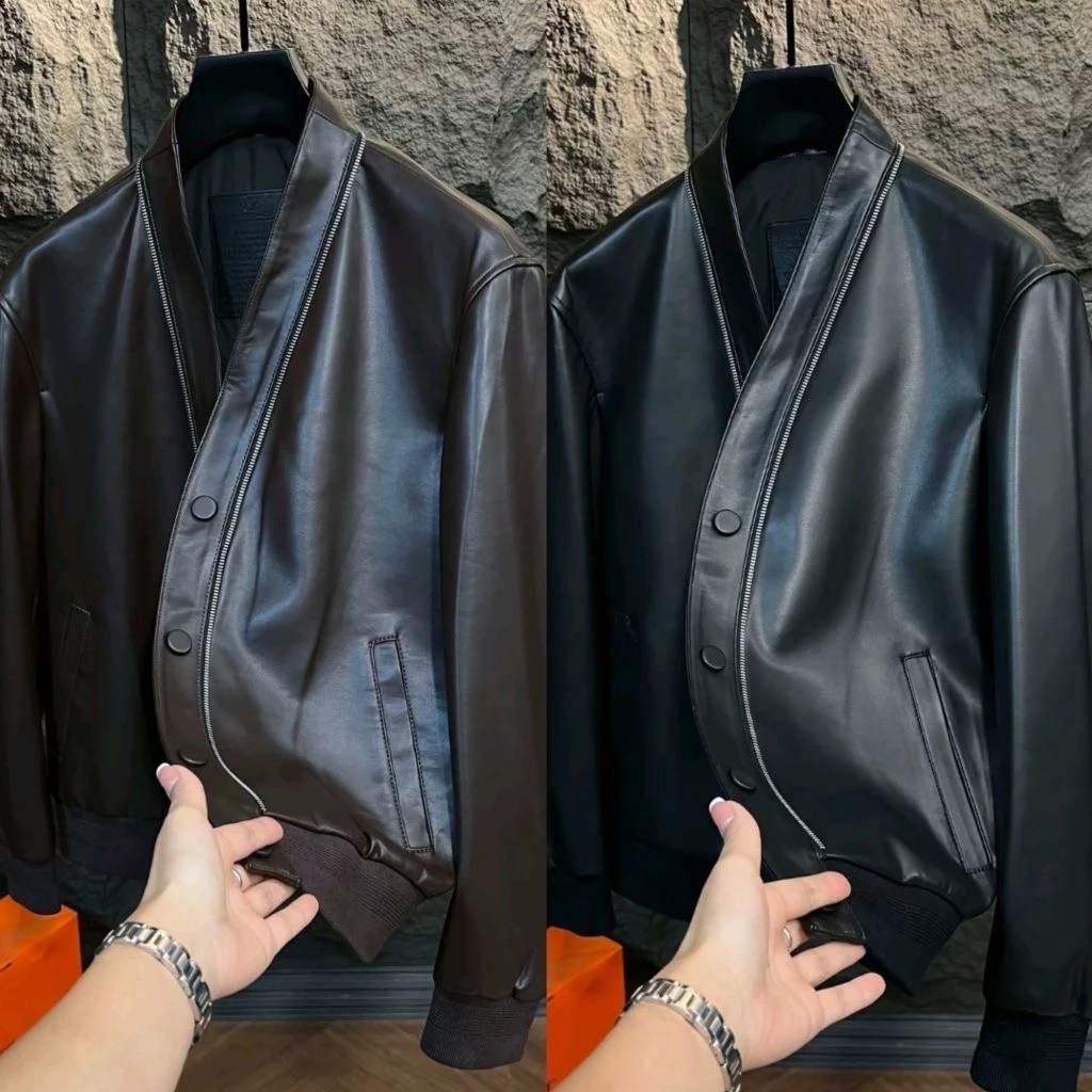 Faionable Slim Fit Pure Color Leather Jaet Men's Autumn Sli Open Front Sle Individuali Biker Coat Casual Wear
Faionable Slim Fit Pure Color Leather Jaet Men's Autumn Sli Open Front Sle Individuali Biker Coat Casual Wear