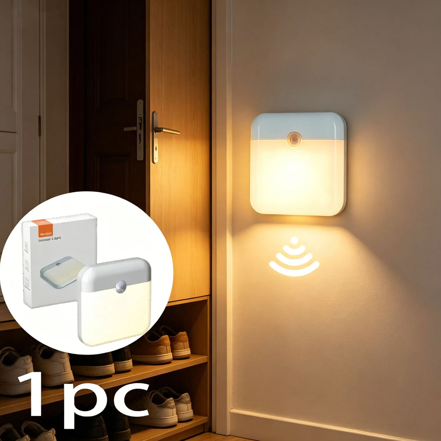 1pc Magnetic LED Body Sensor Light – Tool-Free Installation, Adhesive Mountable for Bedrooms, Bathrooms, Cabinets, Closets
1pc Magnetic LED Body Sensor Light – Tool-Free Installation, Adhesive Mountable for Bedrooms, Bathrooms, Cabinets, Closets