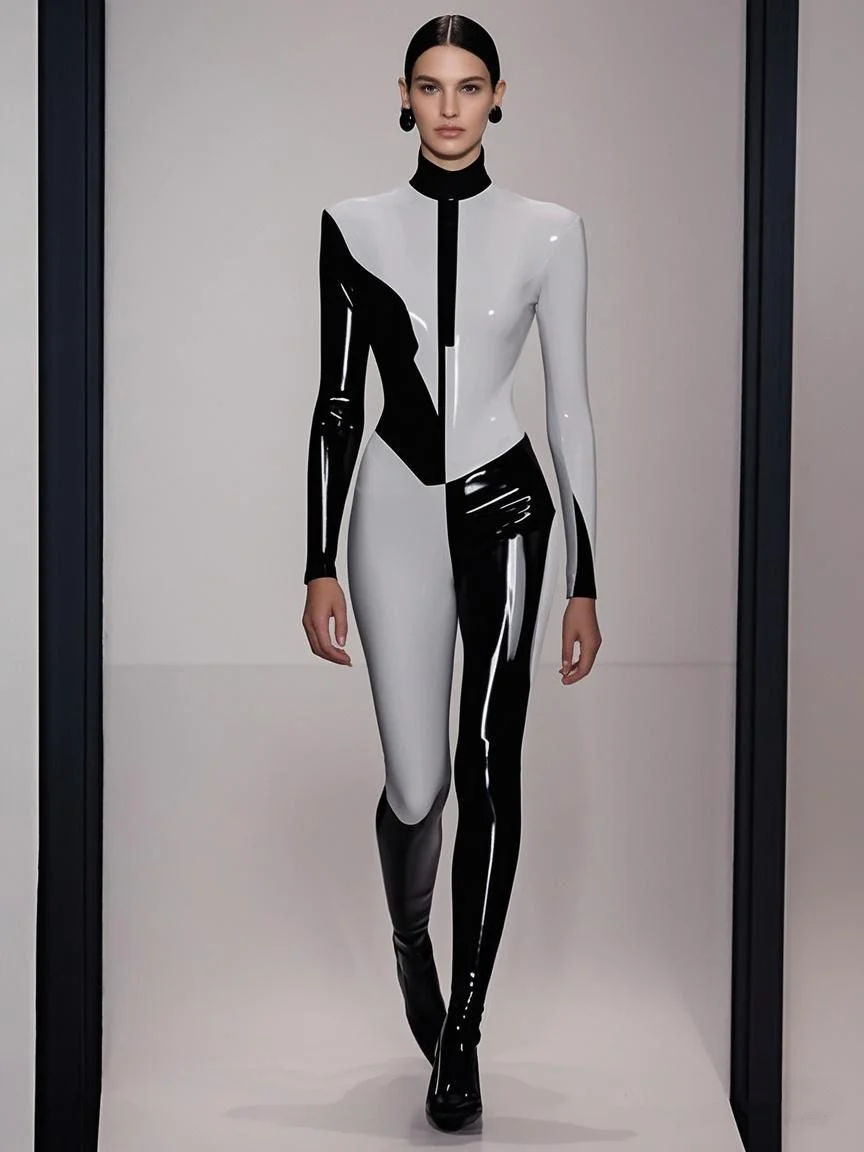 Латексный резиновый комбинезон Gummi, черно-белый боди, униформа, косплей, вечеринка ручной работы
Латексный резиновый комбинезон Gummi, черно-белый боди, униформа, косплей, вечеринка ручной работы