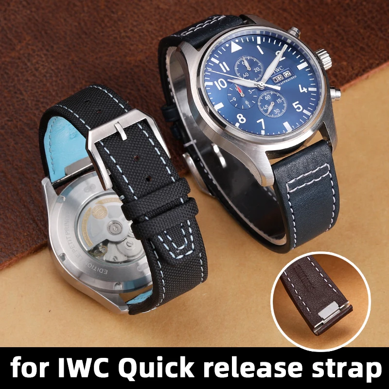 Quick Release Genuine Leather Watch Strap for IWC Pilot Mark XX Mark XVIII Little Prince Spitfire Men's Watch Band 20mm 21mm
Quick Release Genuine Leather Watch Strap for IWC Pilot Mark XX Mark XVIII Little Prince Spitfire Men's Watch Band 20mm 21mm