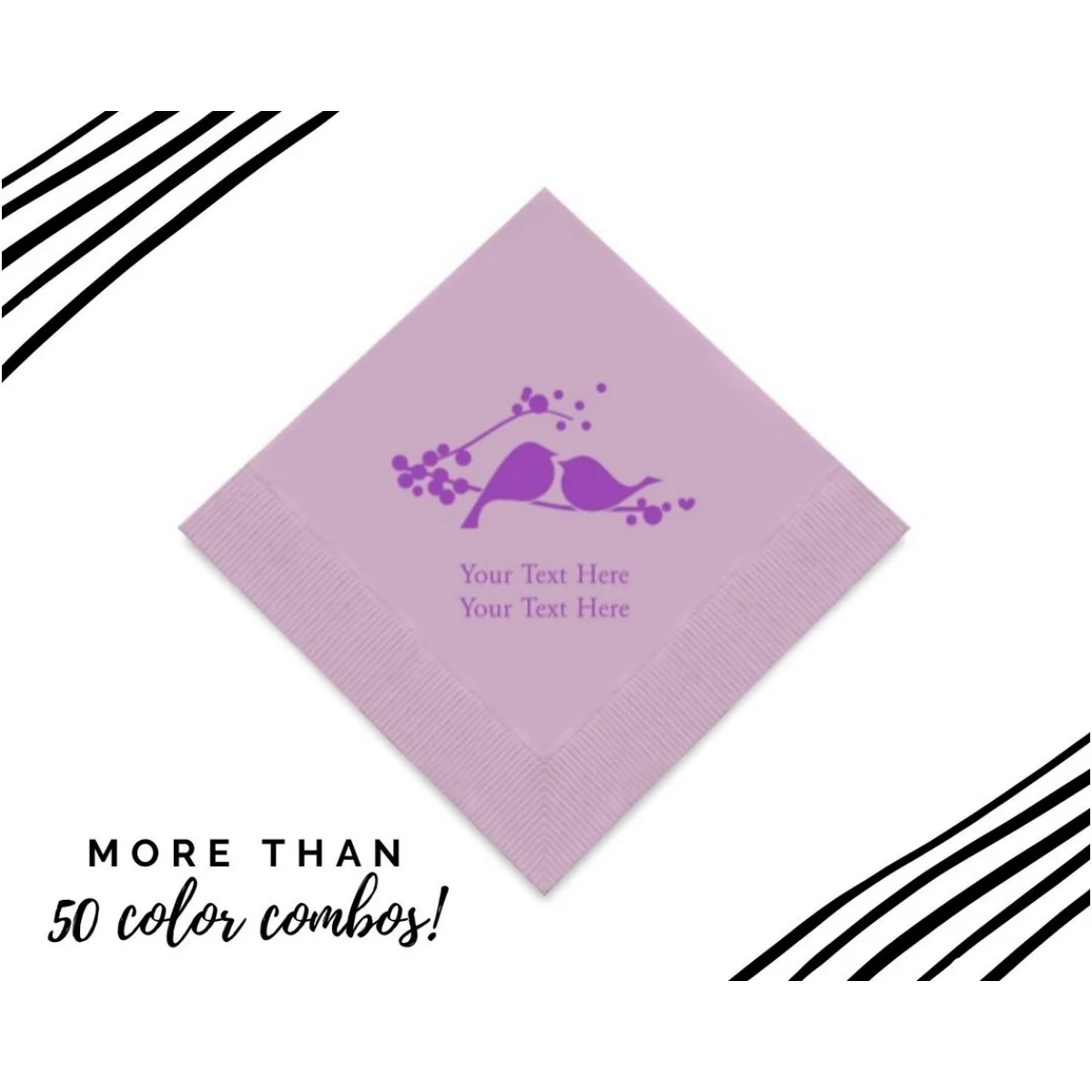 50pcs Love Birds Printed Napkins in Set of 50 - Wedding Napkins - Engagement Party - Anniversary Party - Wedding Reception - Gar
50pcs Love Birds Printed Napkins in Set of 50 - Wedding Napkins - Engagement Party - Anniversary Party - Wedding Reception - Gar