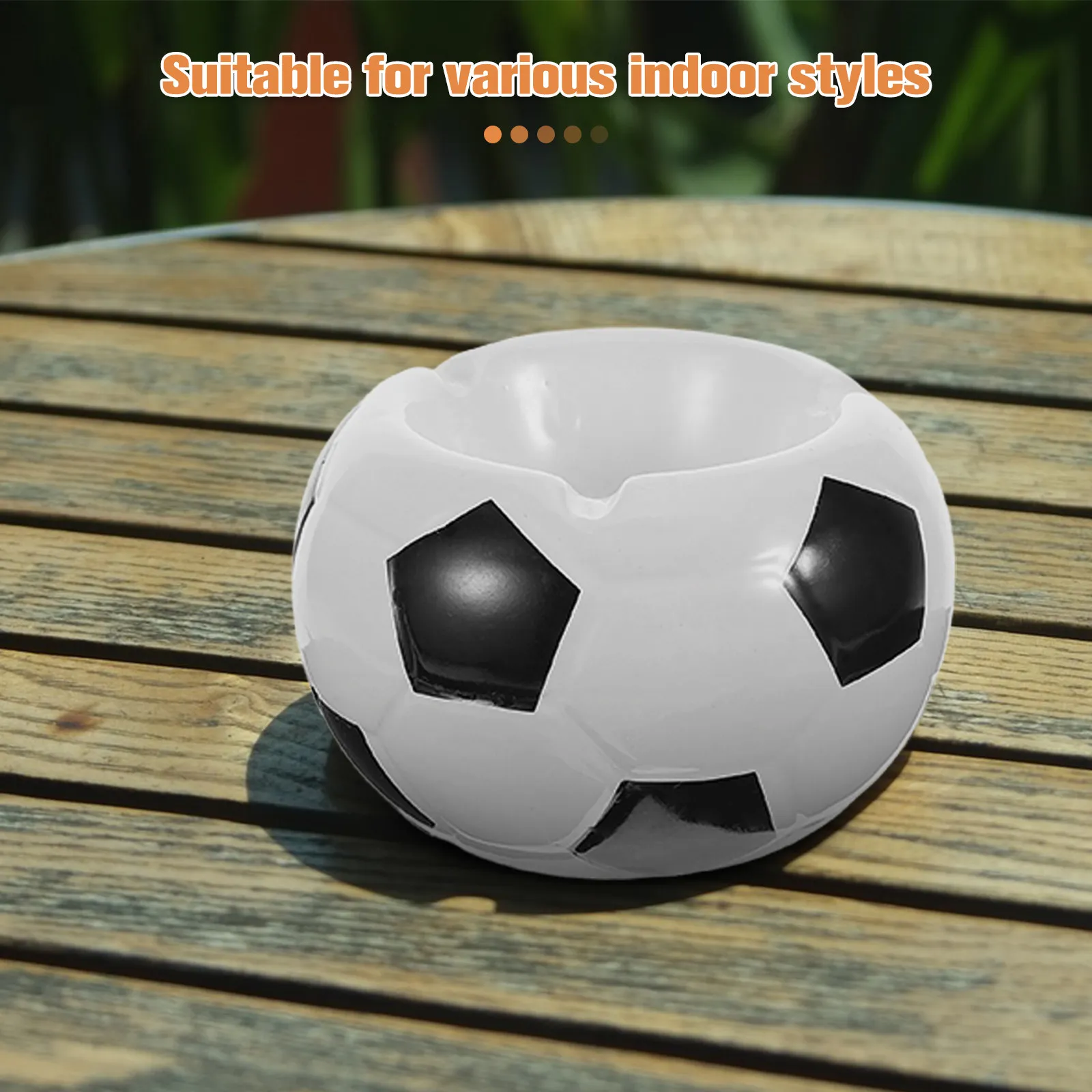 Desktop Small Ashtray Cigarette Butt Containers Aesthetic Home Decor Chic Ornament for Ceramic Soccer Ball Adornment
Desktop Small Ashtray Cigarette Butt Containers Aesthetic Home Decor Chic Ornament for Ceramic Soccer Ball Adornment