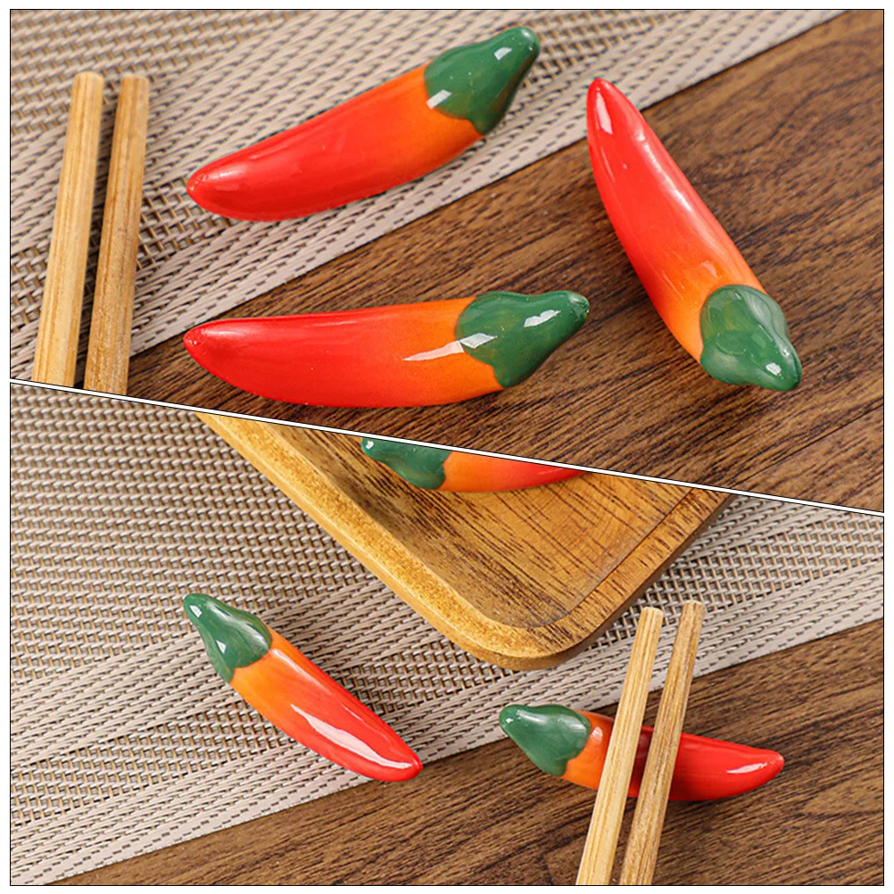 6Pcs Ceramic Pepper Shape Chopstick Rest Creative Chopsticks Stand Dinner Supplies Flatware Holder Table Decoration
6Pcs Ceramic Pepper Shape Chopstick Rest Creative Chopsticks Stand Dinner Supplies Flatware Holder Table Decoration