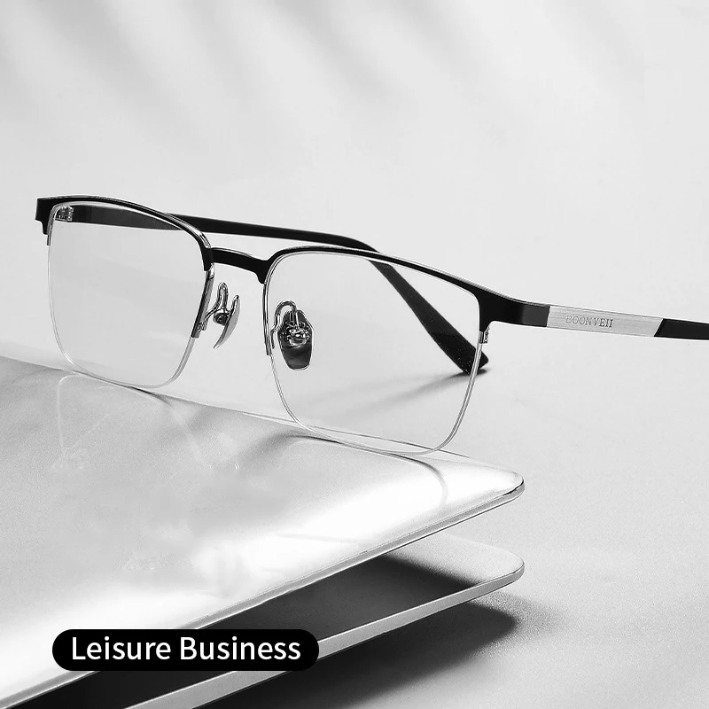 KatKani Business Fashion Titanium Alloy Half Frame Men's Glasses Ultra Light Square Big Face Optical Prescription Eyeglasses BW6
KatKani Business Fashion Titanium Alloy Half Frame Men's Glasses Ultra Light Square Big Face Optical Prescription Eyeglasses BW6
