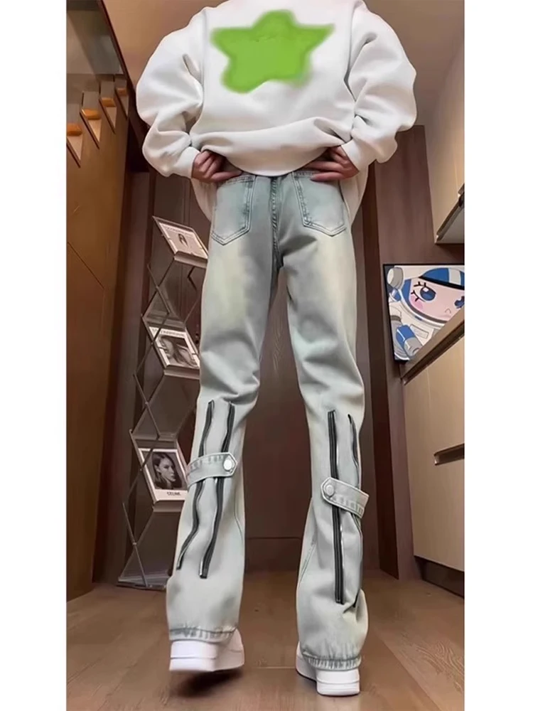 Extended Length Workwear Jeans Men's Unique Design American Hiphop Trousers Tall Version Flared Legs Youth Trend Spring Wear
Extended Length Workwear Jeans Men's Unique Design American Hiphop Trousers Tall Version Flared Legs Youth Trend Spring Wear