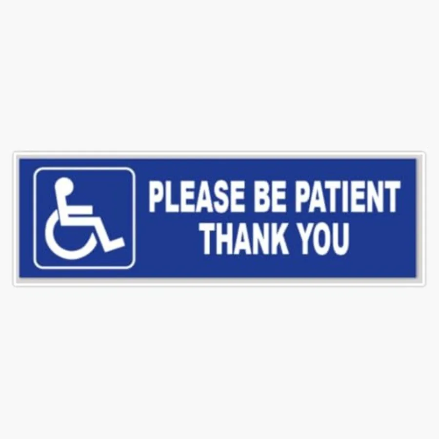 Please Be Patient Thank You Handicap Bumper Magnet Sticker Decal Laptop Car Window Vinyl 5"
Please Be Patient Thank You Handicap Bumper Magnet Sticker Decal Laptop Car Window Vinyl 5"