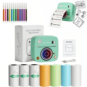 C1 Photo Mini Printer iOS Android Bluetooth Sticker Printers Label Maker Machine for Code Tag Study Notes DIY Children Toys