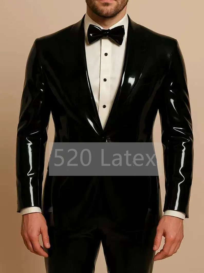 Handmade Handsome Black Men's 0.6mm Latex Top Rubber Male Tuxedo Jacket Fetish Latex Suit Jacket Halloween Party Outfit
Handmade Handsome Black Men's 0.6mm Latex Top Rubber Male Tuxedo Jacket Fetish Latex Suit Jacket Halloween Party Outfit
