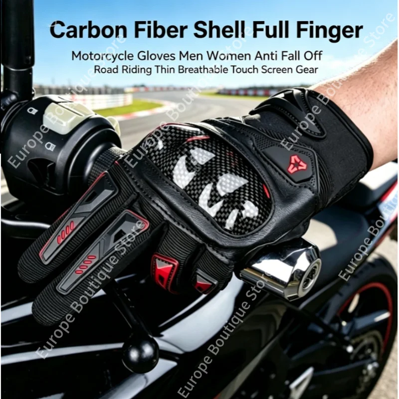 2026 NEW Men Women Carbon Fiber Shell Full Finger Motorcycle Gloves Anti Fall Off Road Thin Breathable Touch Screen Riding Gear
2026 NEW Men Women Carbon Fiber Shell Full Finger Motorcycle Gloves Anti Fall Off Road Thin Breathable Touch Screen Riding Gear