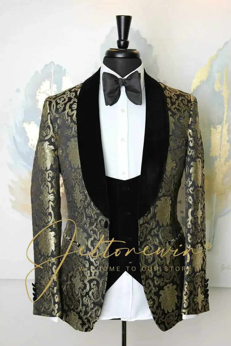 Mens's 3 Pieces Suits For Men Custom Made Terno Slim Groom Custom Wedding Men Suit Masculino Jacket Pant Vest Costume Homme
Mens's 3 Pieces Suits For Men Custom Made Terno Slim Groom Custom Wedding Men Suit Masculino Jacket Pant Vest Costume Homme