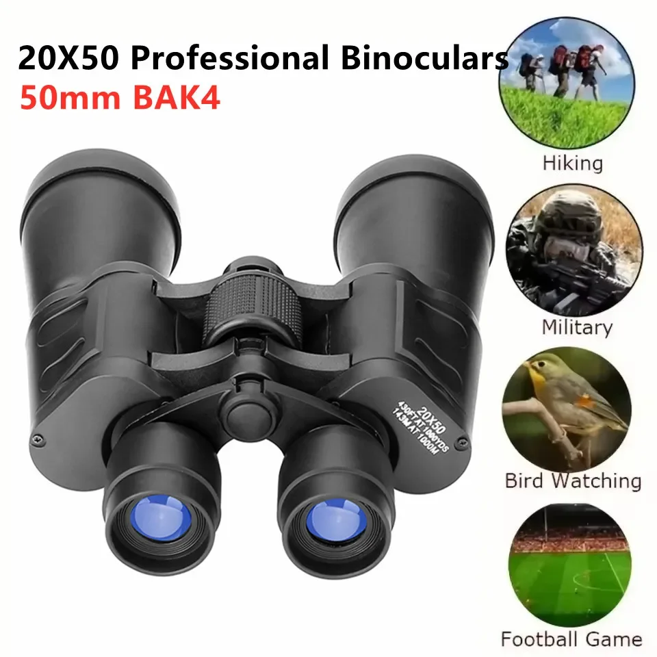 Мощный военный бинокль 20X50 с HD-призмой BAK4, профессиональный телескоп дальнего действия для охоты, кемпинга и путешествий на открытом воздухе
Мощный военный бинокль 20X50 с HD-призмой BAK4, профессиональный телескоп дальнего действия для охоты, кемпинга и путешествий на открытом воздухе