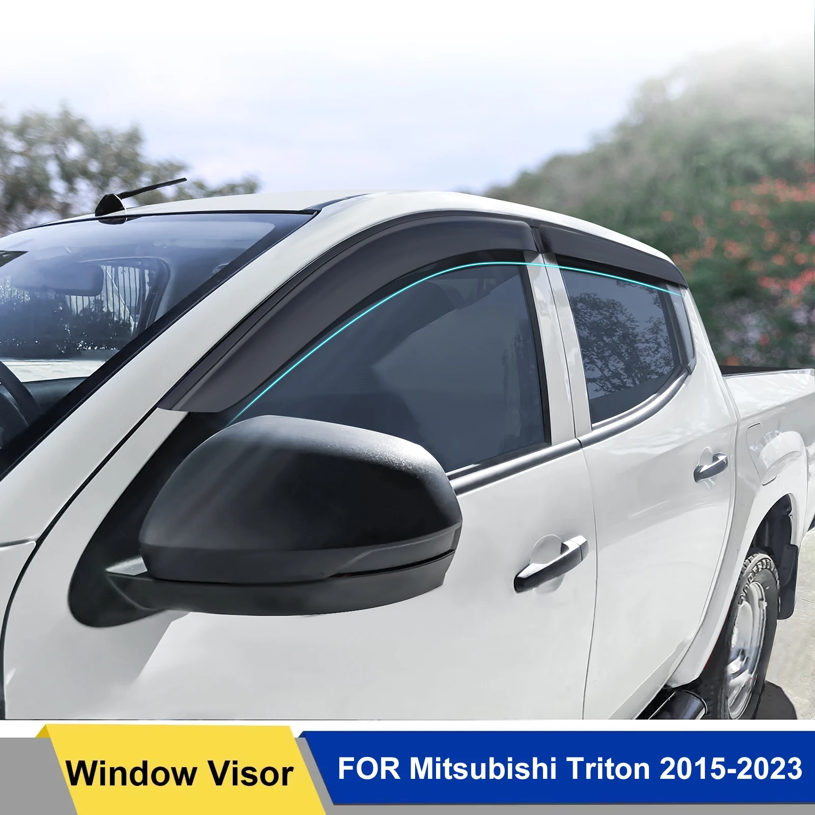 Window Deflector For Mitsubishi L200 Triton 2015-2023 Smoke Black Window Visor Weather Shields Sun Rain Guards Double Cab 4PC
Window Deflector For Mitsubishi L200 Triton 2015-2023 Smoke Black Window Visor Weather Shields Sun Rain Guards Double Cab 4PC