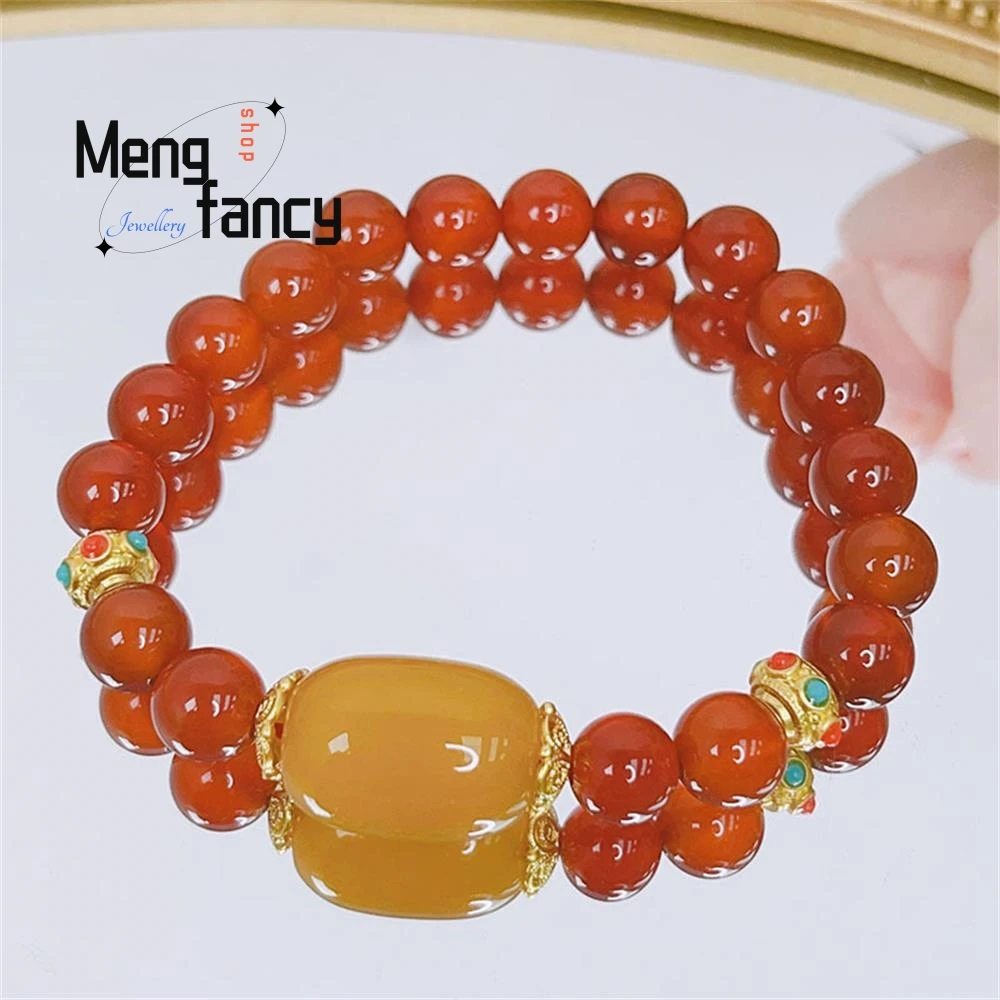 New Red Agate Bracelet Female Ethnic Style National Wind Beaded Bracelet Simple Exquisite Elegant Luxury Quality Fashion Jewelry
New Red Agate Bracelet Female Ethnic Style National Wind Beaded Bracelet Simple Exquisite Elegant Luxury Quality Fashion Jewelry