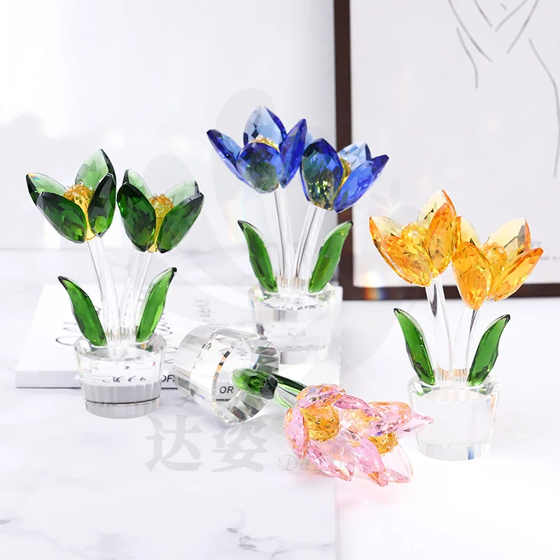 13cm Pink Green Crystal Tulip Ornaments K9 Crystal Home Decoration Crystal Crafts Exquisite Birthday Gift New Home Gift
13cm Pink Green Crystal Tulip Ornaments K9 Crystal Home Decoration Crystal Crafts Exquisite Birthday Gift New Home Gift