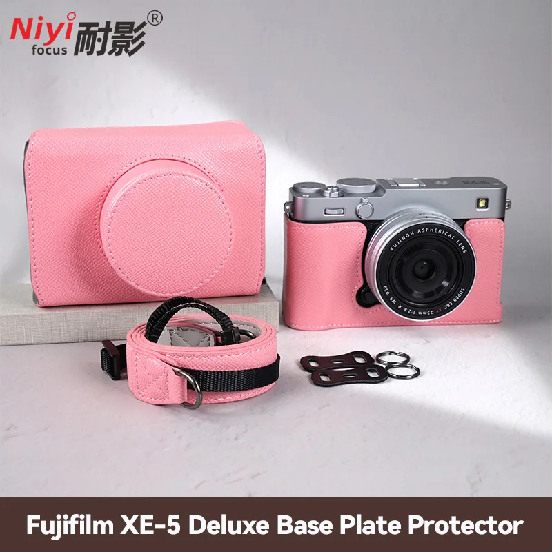 Camera Case Deluxe Leather For Fujifilm Fuji X-E5 xe5 Protective Cover and Shoulder Strap Lens hood Bottom with 1/4 Screw hole
Camera Case Deluxe Leather For Fujifilm Fuji X-E5 xe5 Protective Cover and Shoulder Strap Lens hood Bottom with 1/4 Screw hole