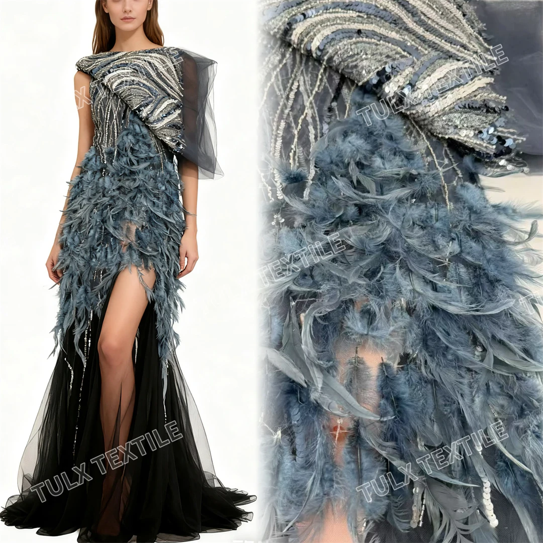 Новая модная ткань классического дизайна высшего качества, кружево ручной работы с перьями и бусинами для вечеринки или вечернего платья
Новая модная ткань классического дизайна высшего качества, кружево ручной работы с перьями и бусинами для вечеринки или вечернего платья