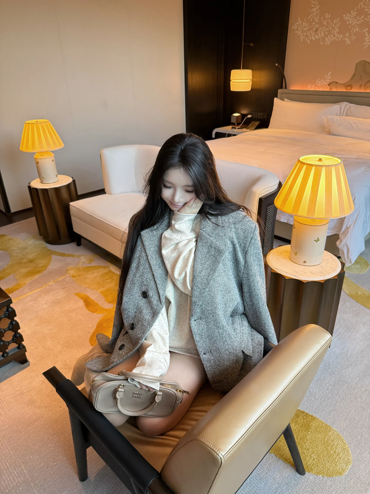 Loose Fit Woolen Suit Jaet with Real Horn Buttons Vintage Sle Casual Commute MISS CHANGE70 Ladies Faion Outerwear
Loose Fit Woolen Suit Jaet with Real Horn Buttons Vintage Sle Casual Commute MISS CHANGE70 Ladies Faion Outerwear