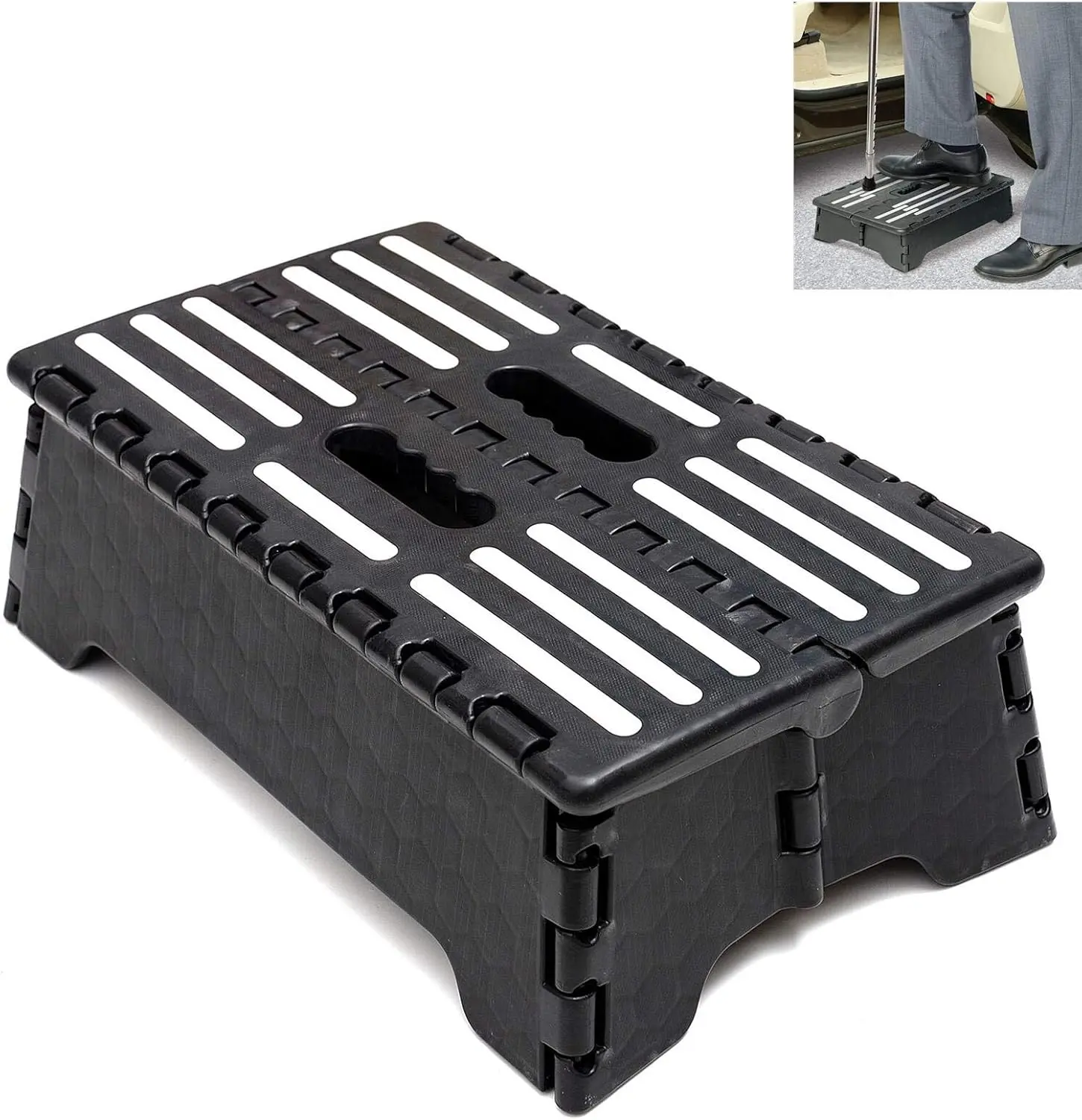 Sturdy Folding Step Stool Portable 5”, Collapsible Half Step for Seniors Older Adults up to 300 lbs Entering Camper Van SUVs
Sturdy Folding Step Stool Portable 5”, Collapsible Half Step for Seniors Older Adults up to 300 lbs Entering Camper Van SUVs