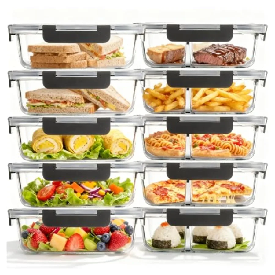 Стеклянные контейнеры для хранения продуктов, 5 штук с разделителями, 5 штук без разделителей, стеклянные контейнеры для приготовления еды с защелкивающейся крышкой.
Стеклянные контейнеры для хранения продуктов, 5 штук с разделителями, 5 штук без разделителей, стеклянные контейнеры для приготовления еды с защелкивающейся крышкой.