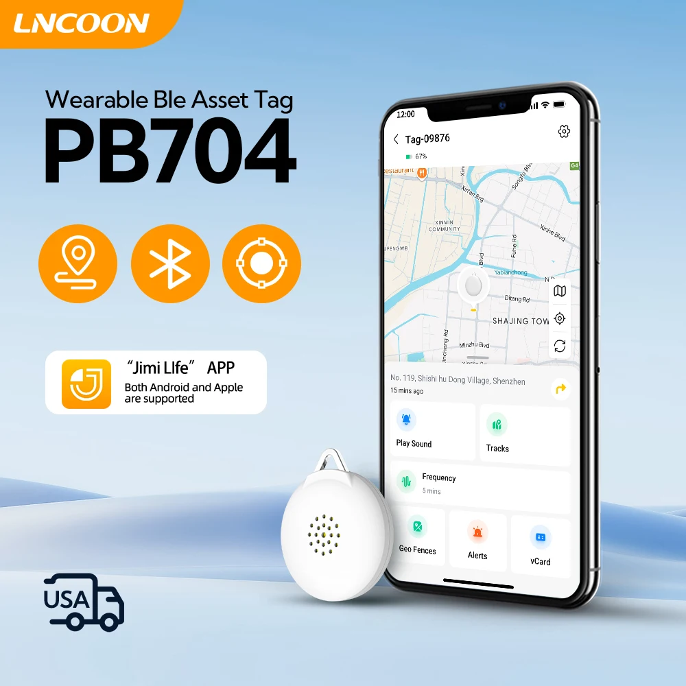 LNCOON Bluetooth Tag Tracker PB704 Pet Locator Mini GPS Track for iPhone/Android Phone Position Check Free APP Anti-lost Alarm
LNCOON Bluetooth Tag Tracker PB704 Pet Locator Mini GPS Track for iPhone/Android Phone Position Check Free APP Anti-lost Alarm
