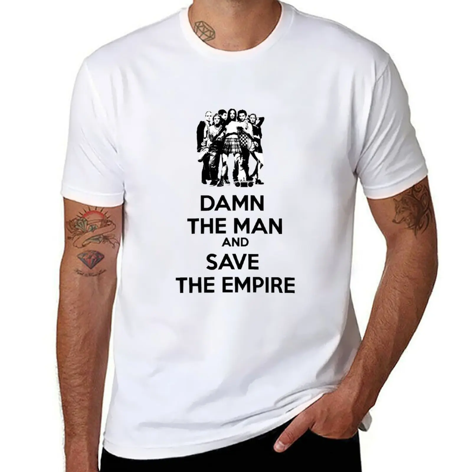 Мужская и женская футболка Damn The Man And Save The Empire в стиле ретро, винтажная футболка с графическим рисунком, мужская футболка, роскошная футболка
Мужская и женская футболка Damn The Man And Save The Empire в стиле ретро, винтажная футболка с графическим рисунком, мужская футболка, роскошная футболка