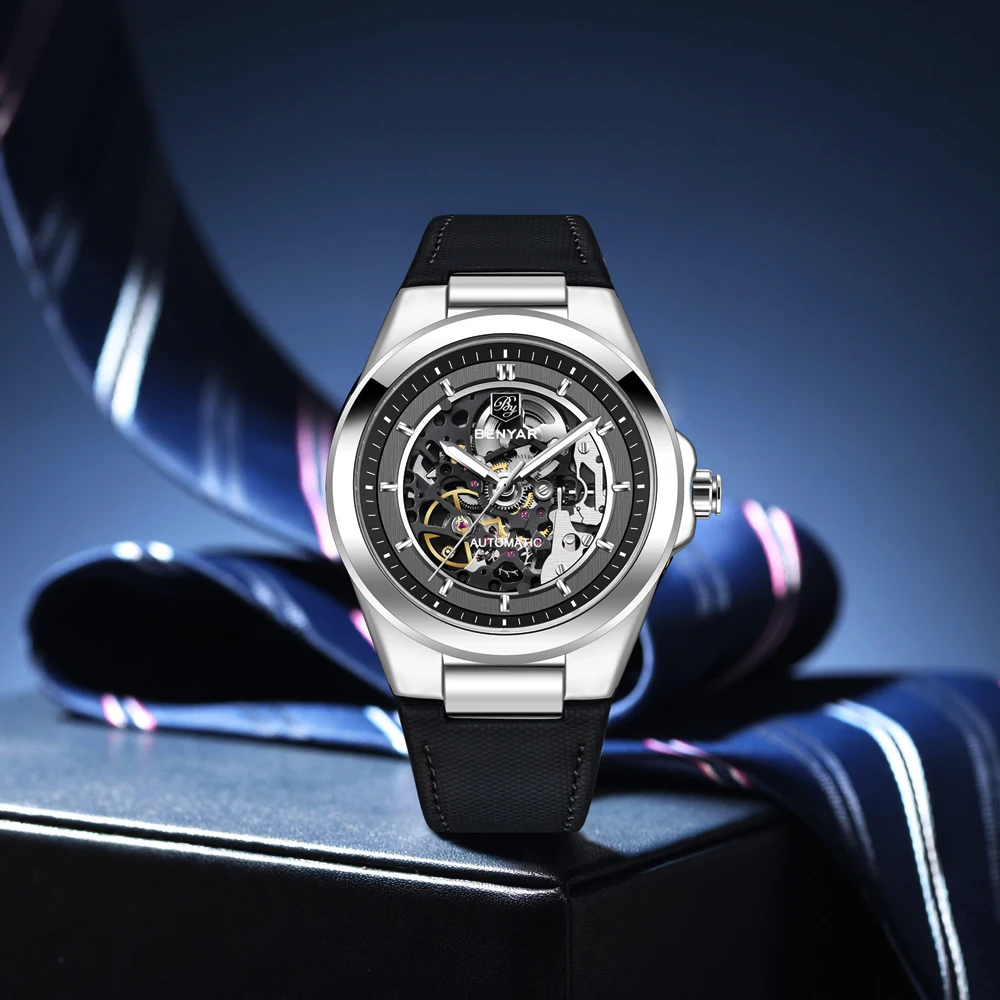 BENYAR Watches Men Luxury Brand Mechanical Mens Wrist Watches Military Leather Strap Casual Watch 50m Waterproof Reloj De Hombre
BENYAR Watches Men Luxury Brand Mechanical Mens Wrist Watches Military Leather Strap Casual Watch 50m Waterproof Reloj De Hombre