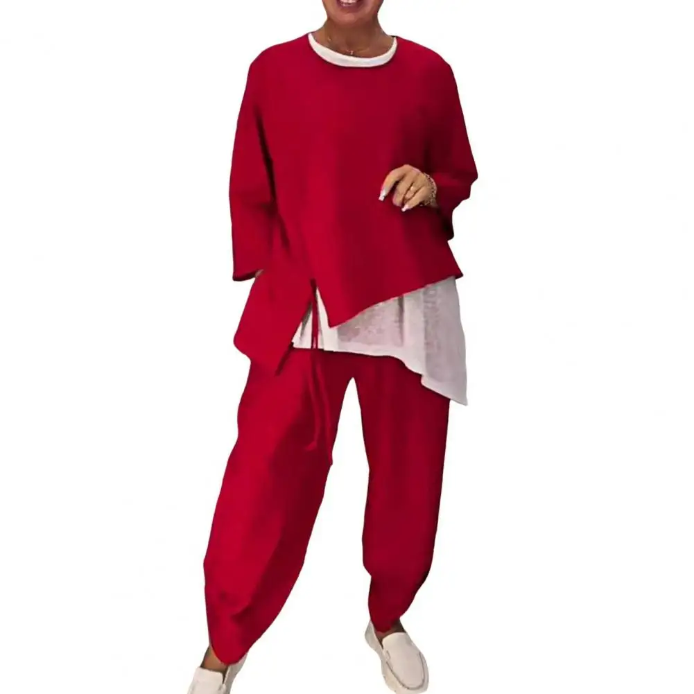 Women Loose Vest Casual Three-piece Set Women's 3-piece Spring Fall Suit Top T-shirt Irregular Hem Pants Set for Casual Wear
Women Loose Vest Casual Three-piece Set Women's 3-piece Spring Fall Suit Top T-shirt Irregular Hem Pants Set for Casual Wear