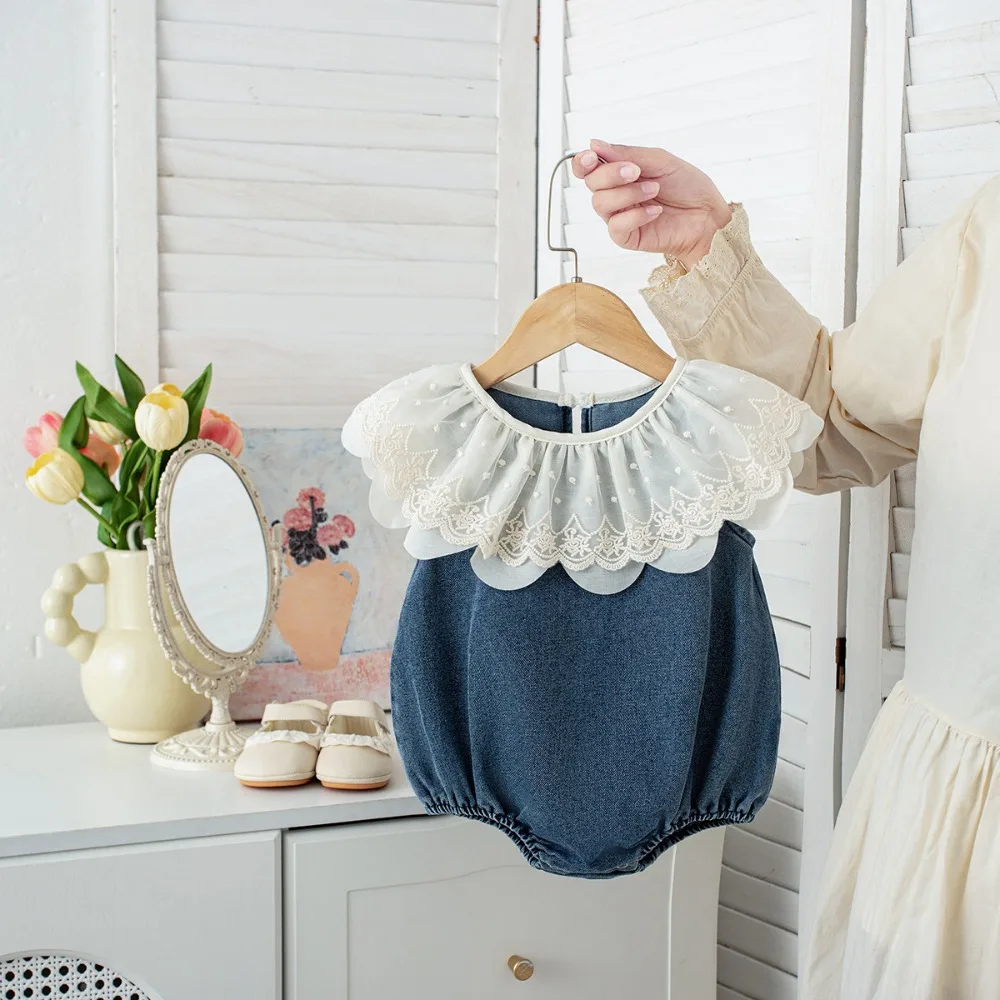 2026 Summer Baby Girl Romper 0-2Years Cute Newborn Infant Sleeveless Lace Collar Denim Bodysuit Outfits Sunsuit Clothes
2026 Summer Baby Girl Romper 0-2Years Cute Newborn Infant Sleeveless Lace Collar Denim Bodysuit Outfits Sunsuit Clothes