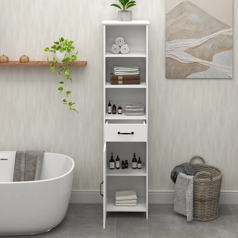 High Quality Floor Standing Cabinet with 1 Door and 1 Drawer ,adjustable shelves and closed cabinets - White,Easy to Assemble
High Quality Floor Standing Cabinet with 1 Door and 1 Drawer ,adjustable shelves and closed cabinets - White,Easy to Assemble