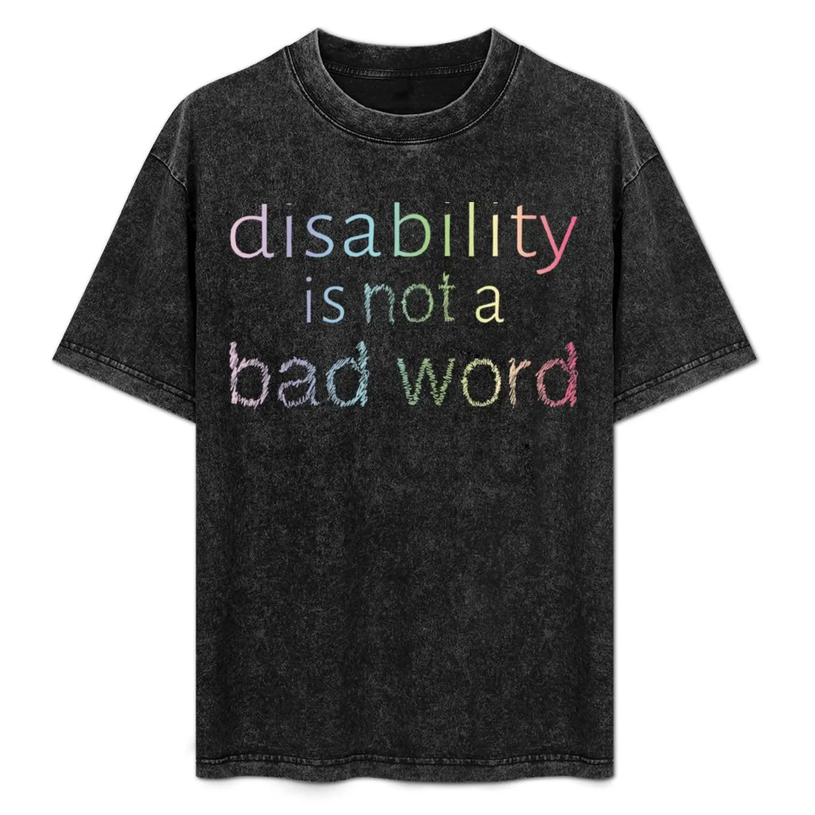 Disability is Not a Bad Word - Pastel Rainbow T-Shirt Casual Fashion Short Sleeve Cotton T-Shirt
Disability is Not a Bad Word - Pastel Rainbow T-Shirt Casual Fashion Short Sleeve Cotton T-Shirt