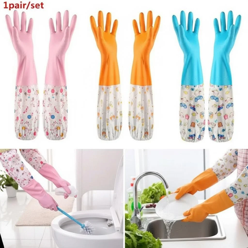 Длинные резиновые перчатки с мультяшным принтом, противоскользящие, для уборки дома, мытья посуды
Длинные резиновые перчатки с мультяшным принтом, противоскользящие, для уборки дома, мытья посуды