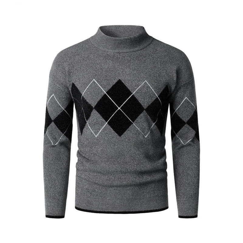 Couple Styles Stand-up Neck Long Sleeve Knitting Sweater Men's Casual Loose Autumn Winter Personality Pullover
Couple Styles Stand-up Neck Long Sleeve Knitting Sweater Men's Casual Loose Autumn Winter Personality Pullover