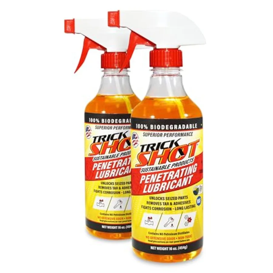 Trick Shot - 3-in-1 Penetrating Lubricant Oil - Biobased Food Grade Industrial Oil for Parts, Rust and Corrosion Remover, Anti-
Trick Shot - 3-in-1 Penetrating Lubricant Oil - Biobased Food Grade Industrial Oil for Parts, Rust and Corrosion Remover, Anti-