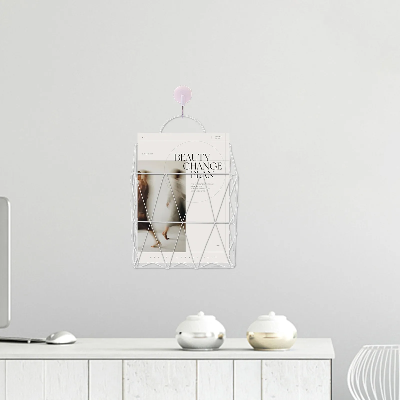 Wall Hanging Iron Magazine Rack Delicate Book Holder Organizer for Office Classroom Home Newspaper File Storage Small Wire Book
Wall Hanging Iron Magazine Rack Delicate Book Holder Organizer for Office Classroom Home Newspaper File Storage Small Wire Book