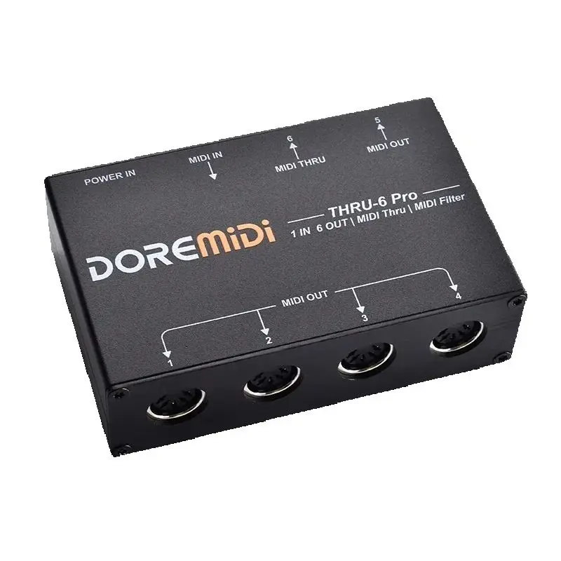 FOR DOREMiDi MIDI THRU-6 Pro Box MIDI Splitter + Filter Be Used To Convert 1 MIDI Input Into 6 MIDI Outputs + USB MIDI Output
FOR DOREMiDi MIDI THRU-6 Pro Box MIDI Splitter + Filter Be Used To Convert 1 MIDI Input Into 6 MIDI Outputs + USB MIDI Output