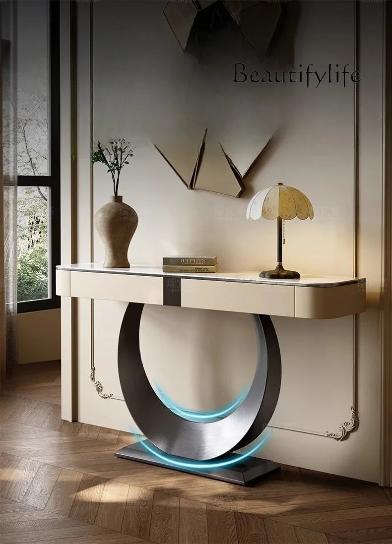 yj15 The entrance table is against the wall, light luxury and high-end sense of entry is opposite the door, corridor slate stor
yj15 The entrance table is against the wall, light luxury and high-end sense of entry is opposite the door, corridor slate stor