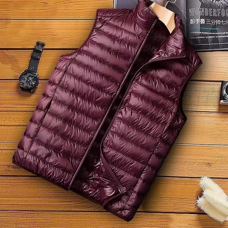 Модный жилет для пар, легкая тонкая куртка без рукавов с воротником-стойкой, универсальная многослойная куртка M-5XL, 4 цвета, осень-зима, теплая
Модный жилет для пар, легкая тонкая куртка без рукавов с воротником-стойкой, универсальная многослойная куртка M-5XL, 4 цвета, осень-зима, теплая