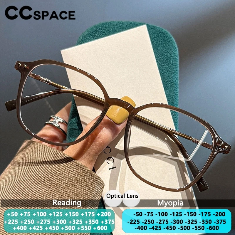 CCspace Women's Reading Glasses Trendy Optical Lenses With Recipe Large Frame Eyeglass Frame Anti Blue Light Myopia Glasses
CCspace Women's Reading Glasses Trendy Optical Lenses With Recipe Large Frame Eyeglass Frame Anti Blue Light Myopia Glasses